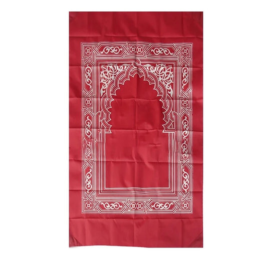 Red Prayer Mat & Cap Bundle